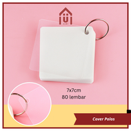 STICKY NOTE RING COVER BUKU CATATAN KECIL GANTUNG MEMOPAD STICKY NOTES MINI RING MOTIF SIMPLE POLOS