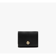 (PRE) KATE SPADE PEBBLED LEATHER WALLET WITH SPADE HARDWARE