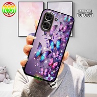 HP Real Case Xiaomi poco C71 - Latest Motif Softcase Glass Shiny New Case Glossy casing Xiaomi Poco 