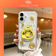 IPhone 17 16 15 14 13 12 11 Pro Pro Max 7 8 Plus X XS XS Max Transparent 3D Crystal Case fortune bag