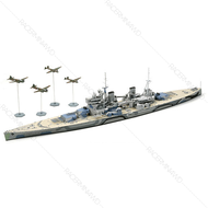 TAMIYA 1/700 Model Kit British Battleship Prince of Wales Battle of Malaya 31615