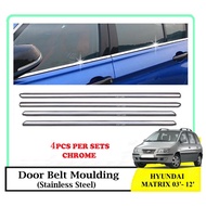 Hyundai Matrix 03' - 12' Window Trim Chrome Lining / Door Belt Moulding