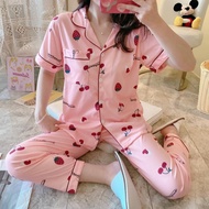 Cotton Shortsleeve Terno pajama set for women/ Classy sleepwear/ Korean nightwear/women loungewear