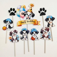 DOG BIRTHDAY CAKE TOPPER BIRTHDAY CAKE TOPPER DECORATIVE/