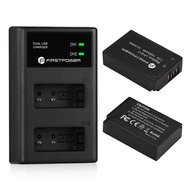 FirstPower 2-Pack LP-E17 Battery and Dual USB Charger Compatible with Canon EOS RP, Rebel T6i, T7i, 