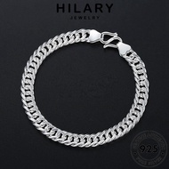 HILARY JEWELRY Silver Gelang Tangan Rantai For 925 純銀手鐲手鏈 Men Accessories Personality Bracelet Lelaki Chain Korean Bangle Sterling Man Perak Original B18