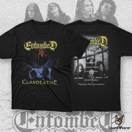 Entombed 1991Clandestine Grindcore Earache Band TShirt