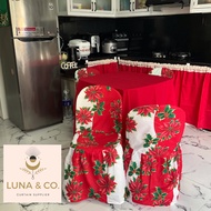 Christmas Day Red Chair Cover - Uratex Monoblock Cover
