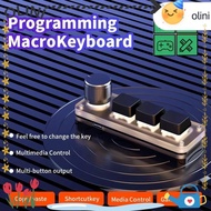 OLINI|Mechanical Keyboard, Mini  Backlit  Gaming Keyboard, |3 Keys Knob Keypad Photoshop