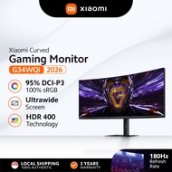 Xiaomi Curved Gaming Monitor G34WQi 2026 l 34''WQHD Display| 180Hz Refresh Rate | FreeSync Premium |