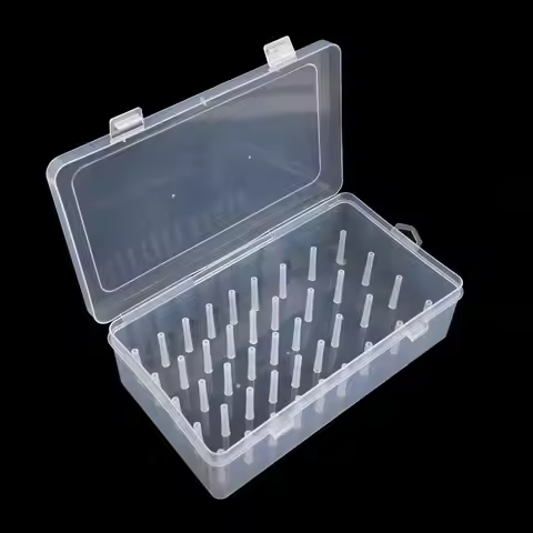 1Pc 42 Axis Needle And Thread Box Household Storage Box Multi Functional Transparent Needle And Thre
