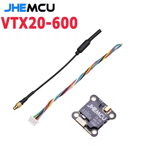 JHEMCU VTX20-600 5.8G 40CH PitMode 5V/1A 25mW 100mW 200mW 400mW 600mW Adjustable VTX 7-26V 20X20mm f