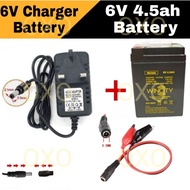 6v 4.5ah Rechargeable Battery with charger
