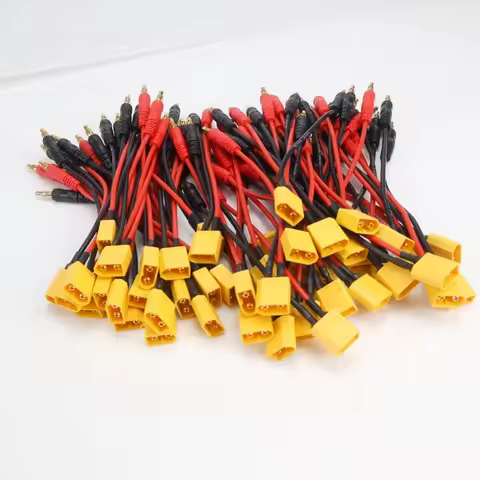 16AWG 15CM XT60 Male Gold-Plated to 4.0mm Banana Plug Silicone Charge Cable for 2-6S RC Lipo Battery