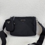 尼龍 三合一  PRADA Hobo 男包 郵差包 單肩包 斜孭袋 黑色