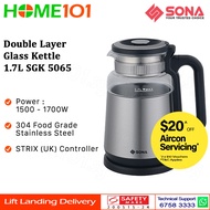 Sona Double Layer Glass Kettle 1.7L SGK 5065