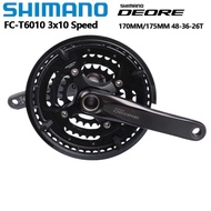 ✓ Shimano DEORE T6010 Crankset 170Mm 175Mm 3X10speed Chainring 48T-36T-26T HOLLOWTECH II Trekking Cr