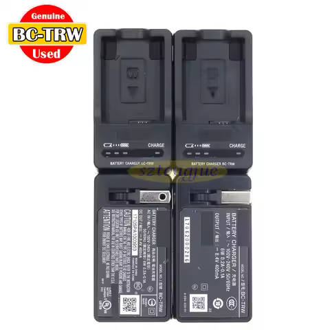 Used Genuine BC-TRW with folding plug Charger for Sony NP-FW50 A6500 A6400 NEX-7 DSC-RX10 Mk II III 