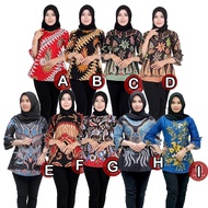 Akhmar Batik Blouse Women's Batik Balus Batik For Work Modern Women's Batik Blouse