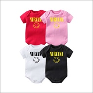 Baby clothes jumper baby kids short band NIRVANA 2 punk rock metal logo writing age 0 1 2 3 4 5 6 7 