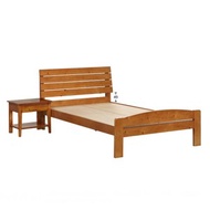 [特價]【MUNA 家居】日式風情雲杉檜木色3.5尺單人床(含床頭櫃)
