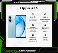 Oppo A3X ( 4GB + 64GB / 4GB + 128GB ) ประกันศูนย์ไทย