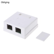 BLING Cat5e RJ45 8P8C Connector UTP Unshielded Double Port Desktop Mount Box Cat5e  Module Informati