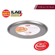 Chef's Gallery Non-Stick Pizza Pan 28cm | Oven Safe up to 220 ̊C/428 F | High Grade Carbon-Steel