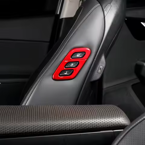 For Hyundai Ioniq 5/Ioniq 5 N 2022-2026 Red Car Seat Adjustment Switch Control Button Cover Trim Acc