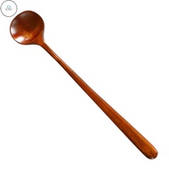 EZ Wooden Spoon Home Living Household Long Handle Natural Solid Wood Porridge Tea Spoons