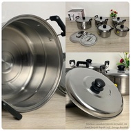 (Alx) Stock 12pcs Subron Steamer Pot Set Stainless Steel Steamer Pot Steamer Pot Steamer ST-H03