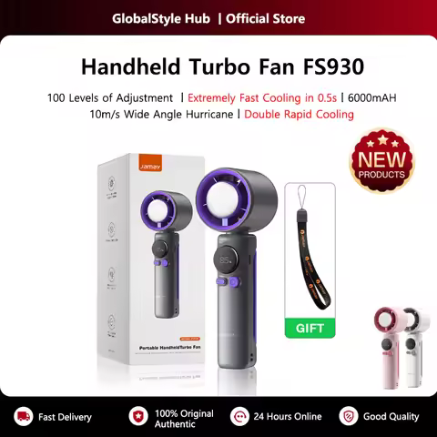 Outdoor Portable Handheld Turbo Fan LED Digital Display 100 Gear Speed 30°Foldable USB Charging Cool