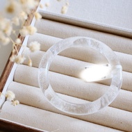 觀自在丨可見的虛無白水晶手鐲丨圈口60丨彌雅原創設計