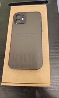 iPhone 12 幻彩磨砂保護殼  超薄散熱透明磨砂硅膠保護套（透紗黑）