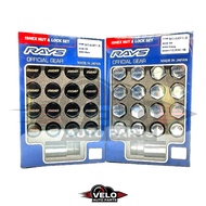 Honda Civic FK2 / FK8 / FL5 - RAYS Nut & Lock Set 19 Hex ( M14 x P1.5 - 5 Hole )