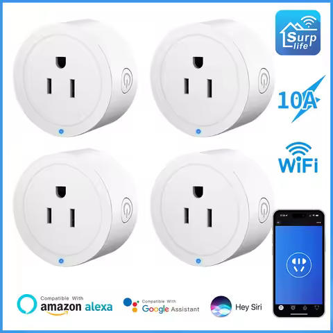 Wifi Smart Socket US Smart Plug Home Appliance Outlet 10A With Power Monitor Timer Work With Alexa G