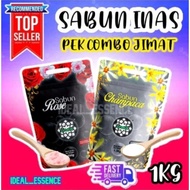 ‼️BELI 2 PEK UTK HARGA LEBIH JIMAT‼️ 🎊 Sabun INAS 1kg 🔥 Ready Stock🔥 Champaca Rose LAUNDRY POWDER DE