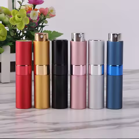Wholesale Perfume Refill Bottle 8ml Metal Aluminum Refillable Perfume Bottle Spray Bottle Portable A