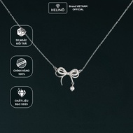 HELINO Women's Silver Necklace with Double Bow with Sparkling S925 Silver Stone C57