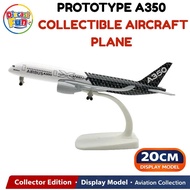 20cm Airbus A350 Prototype with Landing Gear Diecast Aircraft Model Alloy Airplane Collectible Educa