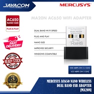 Mercusys AC650 Nano Wireless Dual Band USB Adapter (Plug & Play / Nano Size / Windows Compatible) [M