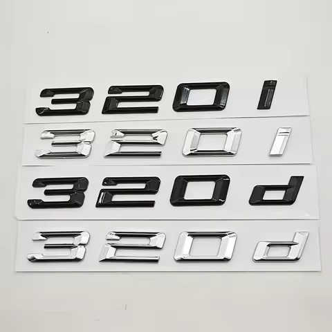 3D ABS Car Letters Logo 320d 320i Rear Trunk Badge Sticker Decals For BMW 320d 320i G20 F30 E90 Auto