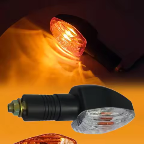 Universal 12V For Honda CB400 CBR600 CB1300 CBR1000RR Motorcycle Turn Signals Amber Lights Bulb Indi