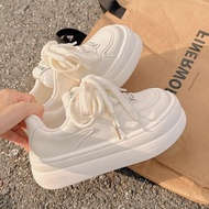 (Fullbox) Giay nữ thể thao đế cao 4.5cm full kem A2289