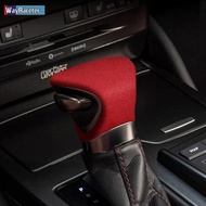 Ultrasuede Wrap Gear Shift Knob ABS Trim Cover Sticker For Lexus NX 300h 450h RX 400h GS ES  IS UX 2