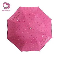 hello kitty正品三折創意防紫外線黑膠防曬太陽傘女生可愛晴雨傘