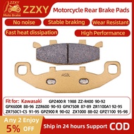 1 Pair Motorcycle Accessories Rear Brake Pads For Kawasaki GPZ400 R 1988 ZZ-R400 90-92 GPX600R 88-96
