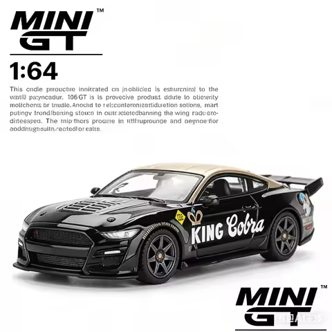 MINI GT 1:64 Ford Mustang Shelby GT500 "King Cobra" Black with Gold Accents Diecast Model Car