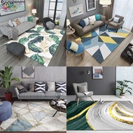 Nordic Green Leaves Morandi L/XL ！Rug Carpet Tatami Anti-slip Floor Mat Bedroom Carpet Floor Mats/5D