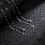 HILARY JEWELRY Silver Necklace For 925 Accessories Chain Ingot Korean Sterling 純銀項鏈 Vintage Pendant Rantai Leher Original Perempuan Women Perak N63